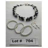 JEWELRY - BEADED NECKLACE, BRACELTS AND EARINGS -