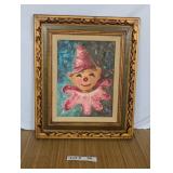 FRAMED CONFETTI CLOWN PAINTING BY ESTHER PHILLIPS