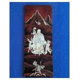ANTIQUE CHINESE WALL PLAQUE OF A CHINA DEITIES FU