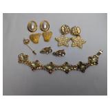 ELEGANT RHINESTONE BRACELET AND EARINGS