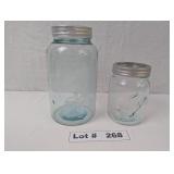 ANTIQUE NORGE CANNING JARS WITH ORIGINAL LIDS
