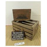 VINTAGE  WOODEN CRATE AND SHIPPING BOX