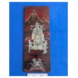 ANTIQUE CHINESE WALL PLAQUE OF A CHINA DEITIES FU