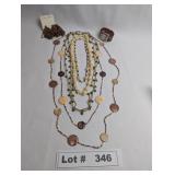 BEADED AND BONE CARVED NECKLACES, EARINGS AND GENE