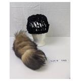 FOX TAIL AND VINTAGE FASHION HAT