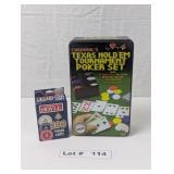 TEXAS HOLDEM POKER SET AND 100CT ST OF POKER CHIPS