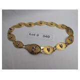 VINTAGE GOLD AND SILVER TONE BELT