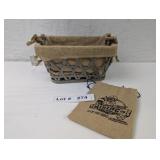 RUSTIC BASKET WITH BURLAP LINER AND BAG