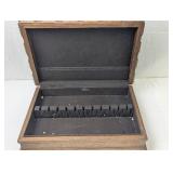 WOODEN FLATWARE STORAGE BOX