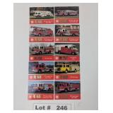 FAMA FIRE TRUCK TRADING CARDS
