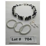 JEWELRY - BEADED NECKLACE, BRACELTS AND EARINGS -