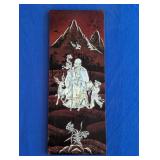 ANTIQUE CHINESE WALL PLAQUE OF A CHINA DEITIES FU