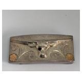 STERLING SILVER & 10K GOLD MEXICO LONGHORN BELT