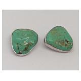 NAVAJO SILVER AND TURQUOISE EARINGS - RESERVE $73