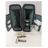 INSULATED WINE BOTTLE CARRY CASE WITH OPENERS AND
