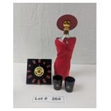 LAS VEGAS DICE CLOCK, UNIQUE LANDY COGNAC BOTTLE A