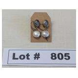 GOLD PLATED DROP EARRINGS WITH LABRADORITE AND CUL