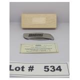 GEARHART THE GO COMPANY PROMO ZIPPO POCKET KNIFE W