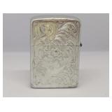 SILVER CASE STORM KING LIGHTER - RESERVE $27