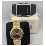 NEW UNUSED GOLD TONE MENS WAATCH ANDUNISEX LED WAT