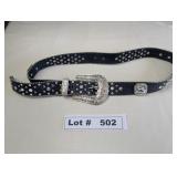 RHINESTONE DEDAZZLED FASHION LEATHER WESTERN STYLE