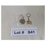 A.W THOMPSON DRILLING PROMO KEY CHAIN AND FLAG KEY