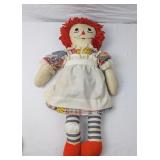 RAGGEDY ANN WITH DAMAGED LEG