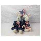 PATRIOTIC STUFFED BUNNIES