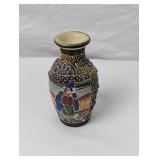 ANTIQUE JAPANESE SATSUMA MORIAGE BUD VASE - HAND P