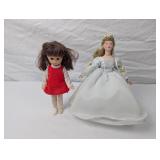 VINTAGE VOGUE GINNY DOLL AND PORCELAIN AVON CINDER