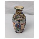 ANTIQUE JAPANESE SATSUMA MORIAGE BUD VASE - HAND P