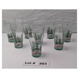 HOLLIDAY COCA COLA GLASSES SET OF 8 - RESERVE $24