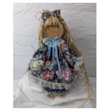 RUSTIC WOODEN SHELF SITTER DOLL