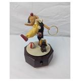 SCHMIO HAND PAINTED CIRCUS CLOWN ACT MUSIC BOX
