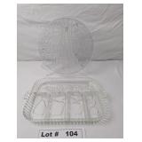 VINTAGE GLASS SERVING PLATES