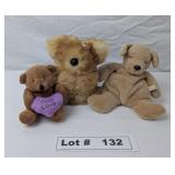 REAL FUR KOALA BEAR, BATTERY OPPERATED BEAR AND TR