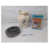 SUN VALLEY UTENSIL HOLDER/VASE AND  COLLECTIBLE TI