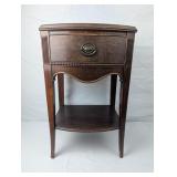 ANTIQUE OCCASIONAL TABLE WITH DRAWER AND SHELF - R