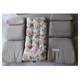 PATIO ACCESSORIES - 2 CHAIR CUSHIONS AND 1 BENCH C