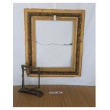 ANTIQUE LARGE PICTURE FRAME AND TABLE TOP REVERSIB