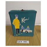 VINTAGE KEN CARRY CASE WITH VINTAGE KEN AND ACCESS