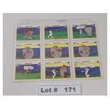 SET OF 18 #'S 145-162 LOONEY TOONS ALL STAR BASEBA