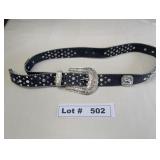 RHINESTONE DEDAZZLED FASHION LEATHER WESTERN STYLE