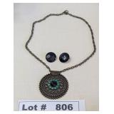 PENDANT NECKLACE AND FASHION EARINGS