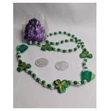 MARDI GRAS AND ST PATTIES BEADED NECKLACES WITH '