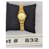 GOLD TONE SHARP QUARTZ WATER RESISTANT FLEX BAND W