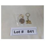 A.W THOMPSON DRILLING PROMO KEY CHAIN AND FLAG KEY