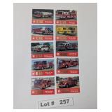 FAMA FIRE TRUCK TRADING CARDS