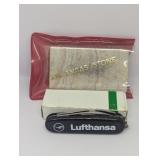 LUFTHANSA PROMO POCKET KNIFE AND ARKANSAS SHARPENI