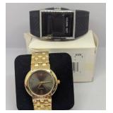 NEW UNUSED GOLD TONE MENS WAATCH ANDUNISEX LED WAT